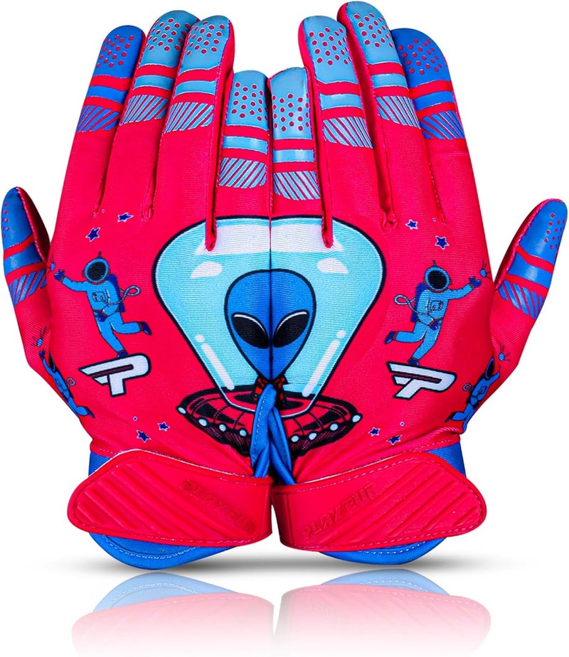 PLAYEUR Premium Football Gloves for Kids Youth & Adults-Premium Sticky Receiver with Adaptive Fit Technology-Ultra-Grip Performance - Image 1